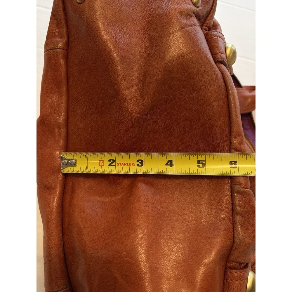 TANO Handbag Soft‎ Leather Zip Shoulder Bag Hobo - Red Orange - Please Read